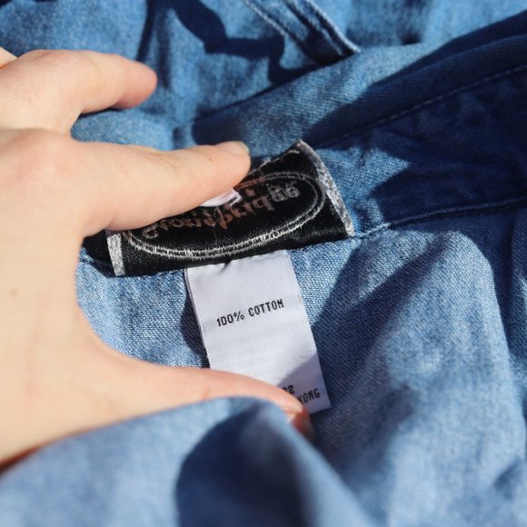 Vintage Stonebridge Petites | Denim Short Sleeve - Picture 11 of 12